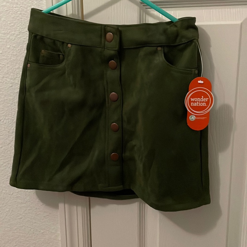Green kids girls skirt